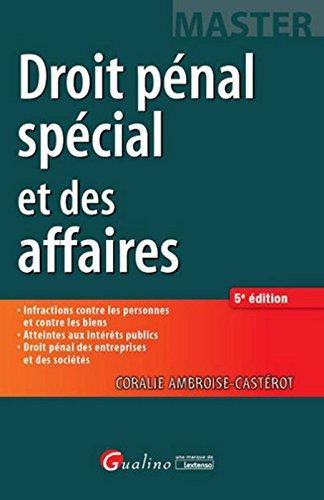 Droit pénal spécial et des affaires