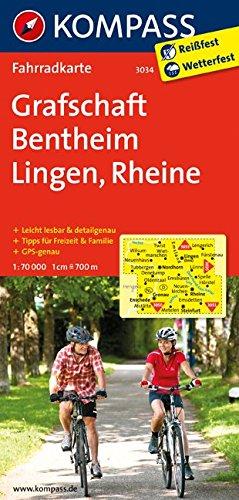 Grafschaft Bentheim - Lingen - Rheine: Fahrradkarte. GPS-genau. 1:70000 (KOMPASS-Fahrradkarten Deutschland, Band 3034)