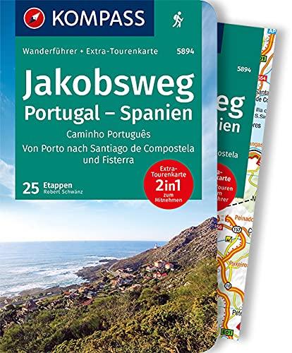 KOMPASS Wanderführer Jakobsweg Portugal Spanien: Wanderführer mit Extra-Tourenkarte 1:50.000, 60 Touren, GPX-Daten zum Download