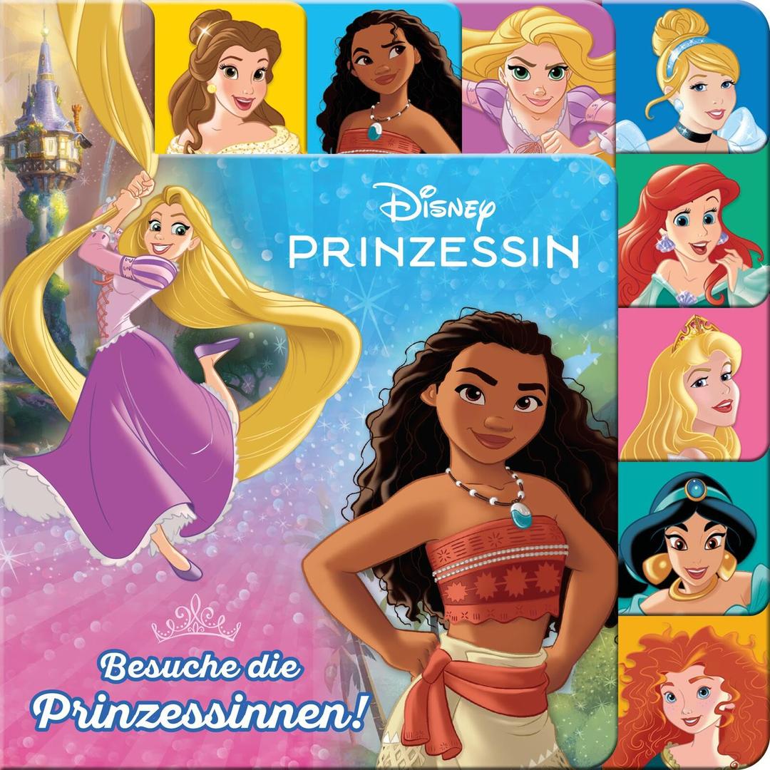 Disney Prinzessin: Besuche die Prinzessinnen!: Pappbilderbuch mit Register | Pappbilderbuch für Kinder ab 2 Jahren (Disney Prinzessin: Komm mit ein eine zauberhafte Welt!)