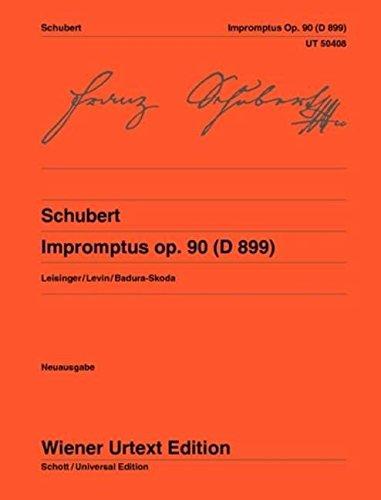 Impromptus: Nach den Quellen hrsg. von Ulrich Leisinger, Hinweise zur Interpretation von Robert D. Levin, Fingersätze von Paul Badura-Skoda. op. 90. D 899. Klavier. (Wiener Urtext Edition)