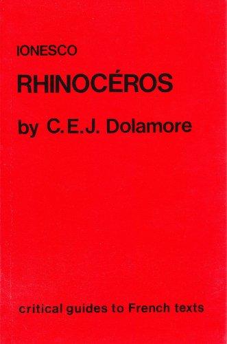 Ionesco: Rhinoceros (Critical Guides to French Texts, Band 38)