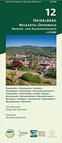 Blatt 12, Heidelberg - Neckartal-Odenwald: Wander- und Radwanderkarte 1:20.000. Mit Bammental, Dossenheim, Gaiberg, Heddesbach, Heidelberg, ... und Naturpark Neckartal-Odenwald)