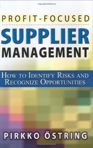 Profit-Focused Supplier Management: How to Identify Risks and Recognize Opportunities