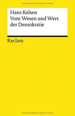 Vom Wesen und Wert der Demokratie (Reclams Universal-Bibliothek)