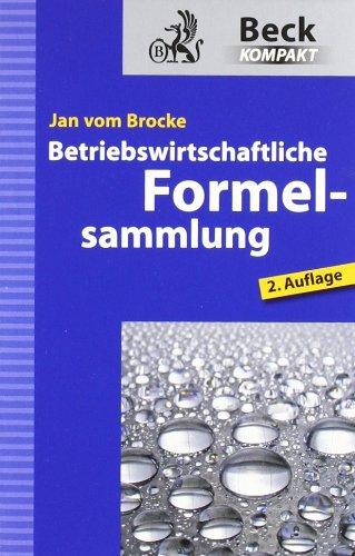 Betriebswirtschaftliche Formelsammlung