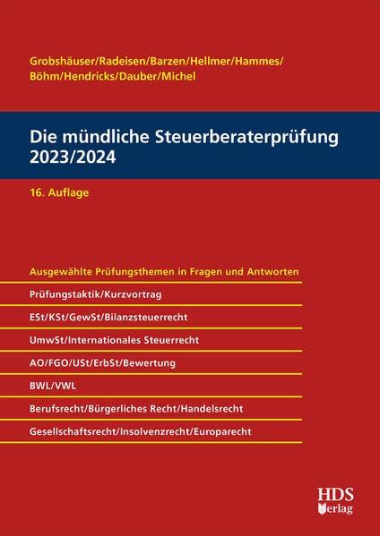 Die mündliche Steuerberaterprüfung 2023/2024