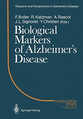 Biological Markers of Alzheimer's Disease (Research and Perspectives in Alzheimer's Disease)