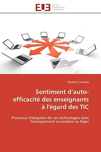 Sentiment d'auto-efficacité des enseignants à l'égard des TIC : Processus d'adoption de ces technologies dans l'enseignement secondaire au Niger