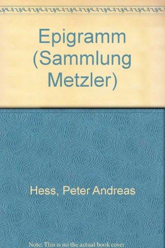 Sammlung Metzler, Bd. 248: Epigramm