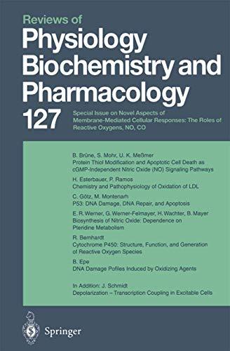 Reviews of Physiology, Biochemistry and Pharmacology: Volume: 127 (Reviews of Physiology, Biochemistry and Pharmacology, 127, Band 127)