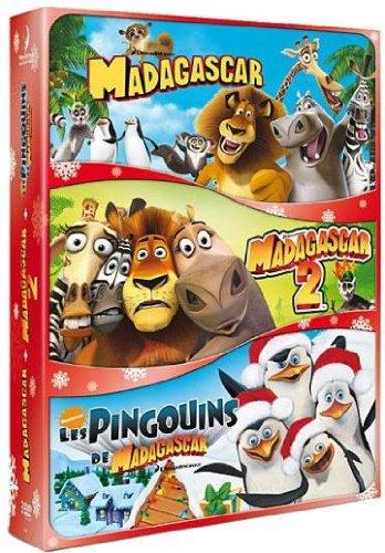 Coffret madagascar : madagascar ; madagascar 2 ; pingouins mission Noël [FR Import]