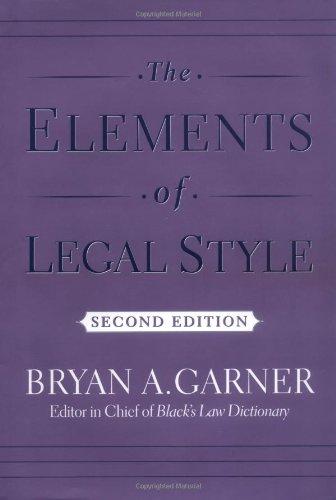 The Elements of Legal Style