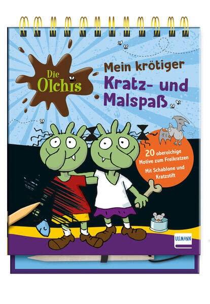 Die Olchis – Mein krötiger Kratz- und Malspaß: 20 oberolchige Motive zum Freikratzen und Ausmalbilder | Mit Schablone und Kratzstift