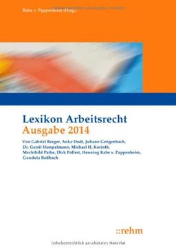 Lexikon Arbeitsrecht 2014