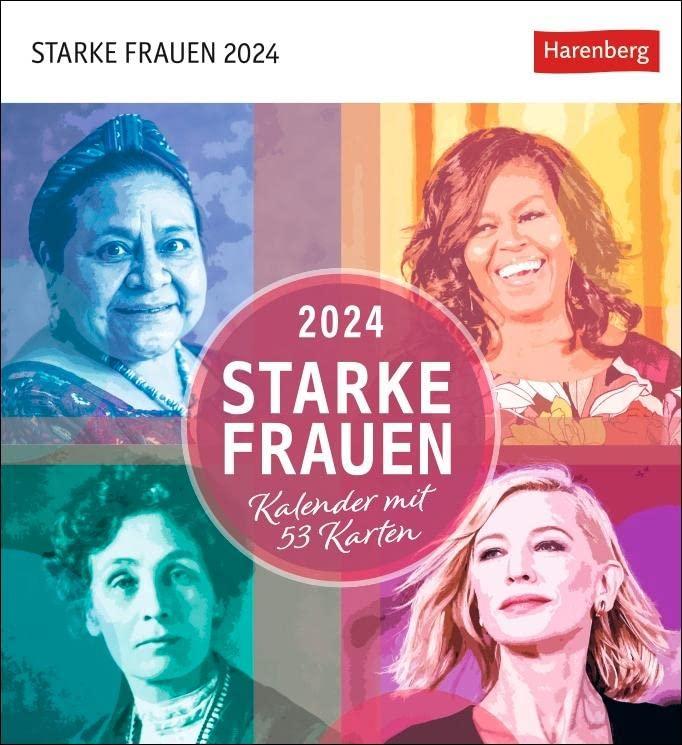 Starke Frauen Postkartenkalender 2024: 53 Postkarten mit Zitaten