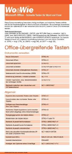 Tastenkürzel für Word und Excel