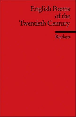 English Poems of the Twentieth Century.