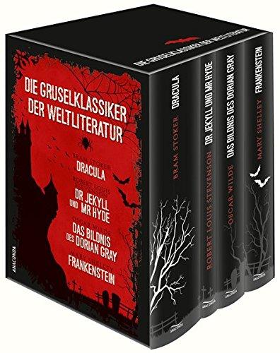 Die Gruselklassiker der Weltliteratur: Frankenstein / Dr. Jekyll und Mr. Hyde /  Dracula / Das Bildnis des Dorian Gray (4 Bände im Schuber)