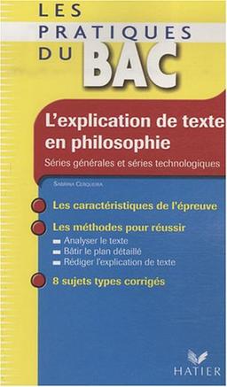 L'explication de texte en philosophie : séries générales et séries technologiques