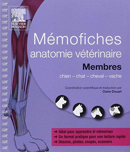 Mémofiches anatomie vétérinaire : membres : chien, chat, cheval, vache