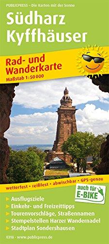 Südharz - Kyffhäuser: Rad- und Wanderkarte mit Ausflugszielen, Einkehr- und Freizeittipps und Stadtplan Sondershausen, reissfest, wetterfest, ... 1:50000 (Rad- und Wanderkarte / RuWK)