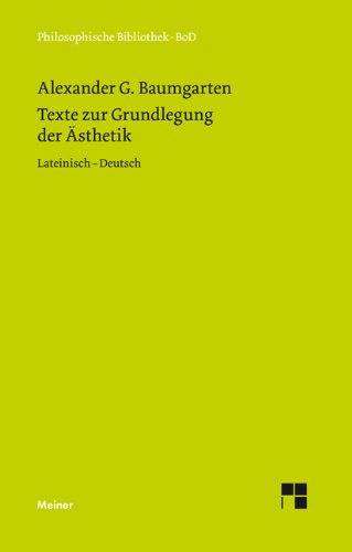 Texte zur Grundlegung der Ästhetik