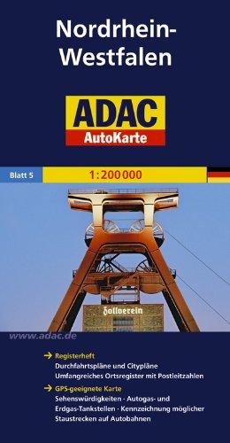 ADAC AutoKarte Deutschland, Nordrhein-Westfalen 1:200.000