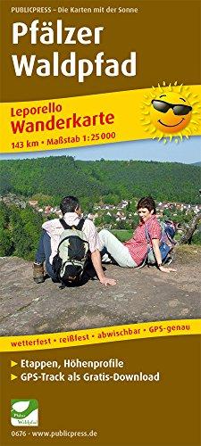 Pfälzer Waldpfad: Leporello Wanderkarte mit Ausflugszielen, Einkehr- & Freizeittipps, wetterfest, reißfest, abwischbar, GPS-genau. 1:25000 (Leporello Wanderkarte / LEP-WK)