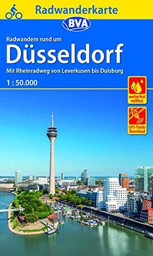 Radwanderkarte BVA Radwandern rund um Düsseldorf, 1:50.000, reiß- und wetterfest, GPS-Tracks Download: Mit Rheinradweg von Leverkusen bis Duisburg (Radwanderkarte 1:50.000)