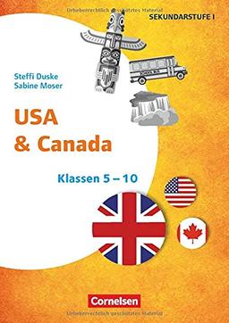 Themenhefte Fremdsprachen SEK - Englisch - Klasse 5-10: USA & Canada - Kopiervorlagen