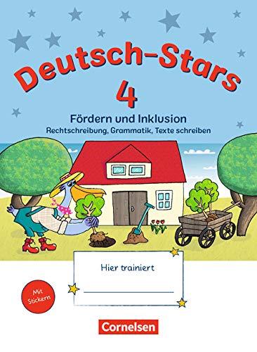 Deutsch-Stars - Allgemeine Ausgabe: 4. Schuljahr - Fördern und Inklusion: Übungsheft. Mit Lösungen