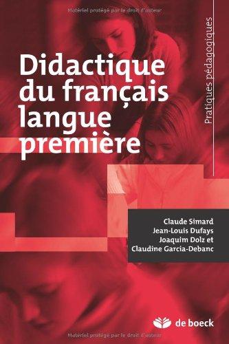 Didactique du français langue première