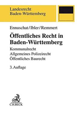 Öffentliches Recht in Baden-Württemberg: Kommunalrecht, Allgemeines Polizeirecht, Öffentliches Baurecht