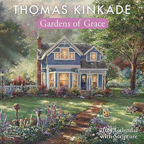 Thomas Kinkade Gardens of Grace with Scripture 2024 Wall Calendar: Original Andrews McMeel-Kalender [Kalender]