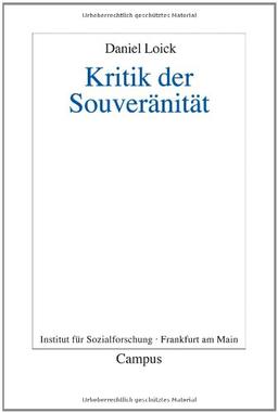 Kritik der Souveränität (Frankfurter Beiträge zur Soziologie und Sozialphilosophie)