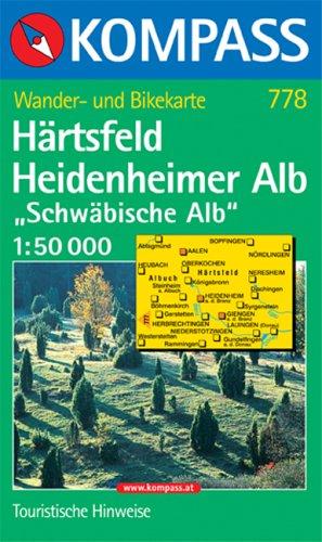 Kompass Karten, Schwäbische Alb, Härtsfeld, Heidenheimer Alb