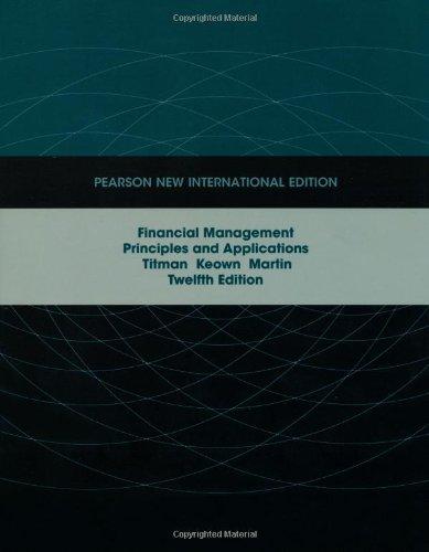 Financial Management: Pearson New International Edition: Principles and Applications