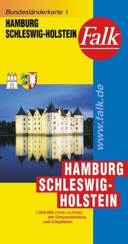 Falk Bundesländerkarte Deutschland Hamburg, Schleswig-Holstein 1: 250 000