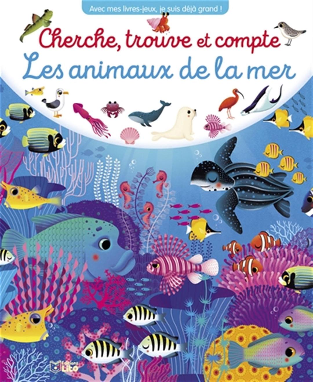 Les animaux de la mer : cherche, trouve et compte