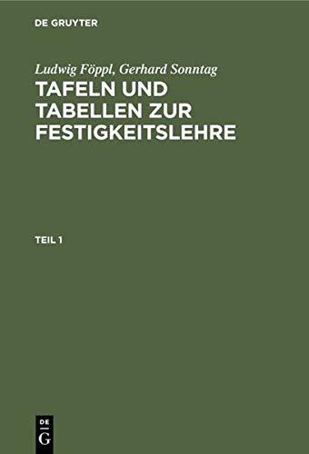 Tafeln und Tabellen zur Festigkeitslehre