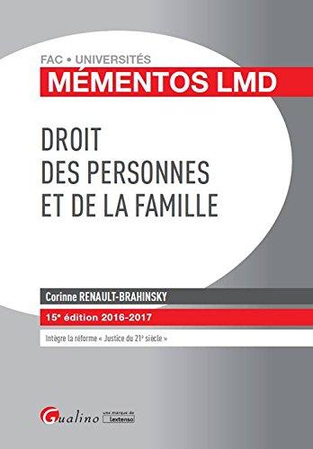 Droit des personnes et de la famille : 2016-2017