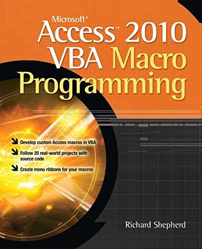 Microsoft Access 2010 Vba Macro Programming