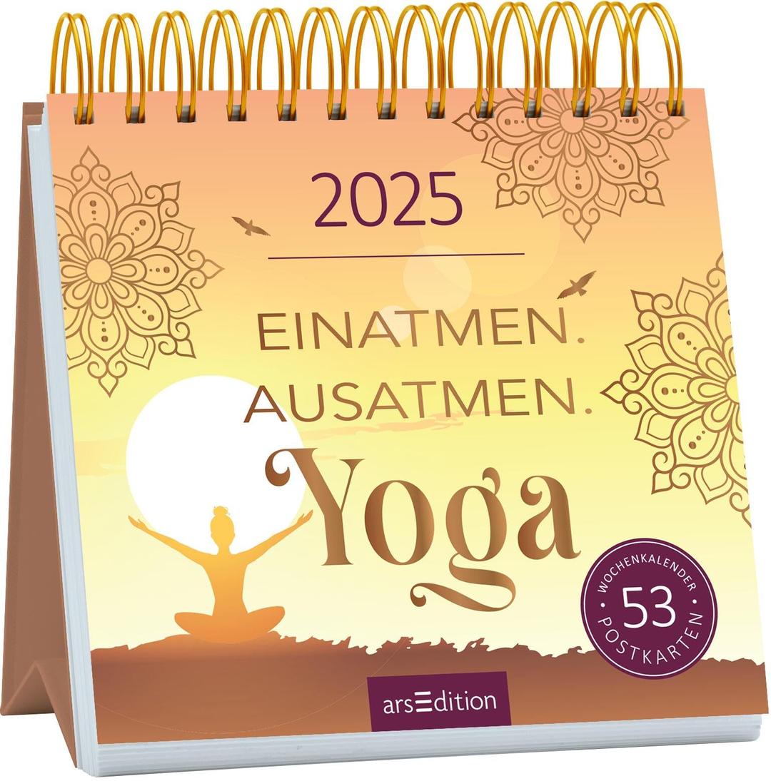 Postkartenkalender Einatmen. Austamen. Yoga. 2025: Wochenkalender 2025, 53 Postkarten für achtsame und bewusste Momente