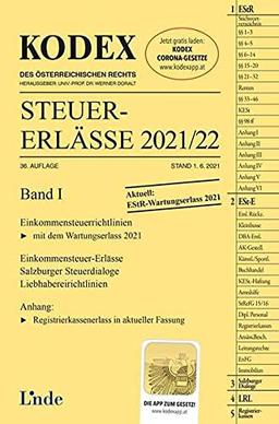 KODEX Steuer-Erlässe 2021/22, Band I (Kodex des Österreichischen Rechts)