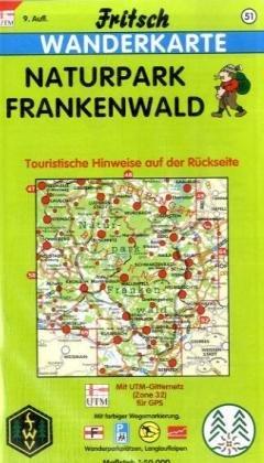 Fritsch Karten, Nr.51, Naturpark Frankenwald: 1 : 50 000. Touristische Hinweise auf der Rückseite. Mit farbiger Wegemarkierung, Wanderparkplätzen, Langlaufloipen und Radwanderwegen