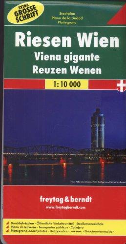 Riesenstadtplan Wien 1 : 10.000, mit extra großer Schrift. Mit öffentlichen Verkehrsmitteln und Straßenverzeichnis (Freytag u. Berndt Stadtpläne/Autokarten)