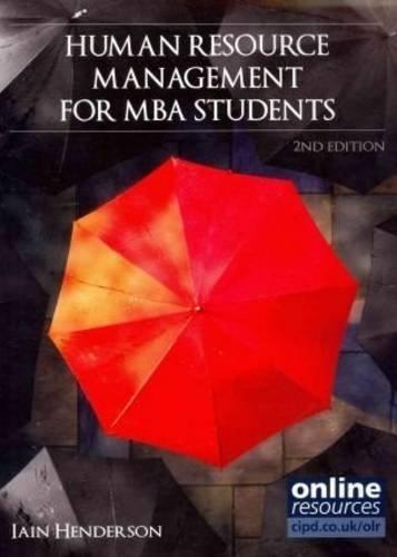 Human Resource Management for MBA Students