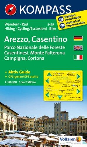 Arezzo - Casentino - Parco Nazionale delle Foreste Casentinesi - Monte Falterona - Campigna - Cortona: Wanderkarte mit Kurzführer und Radrouten. GPS-genau. 1:50000