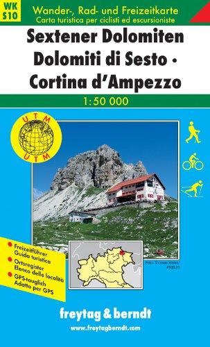 Freytag Berndt Wanderkarten, Sextener Dolomiten - Cortina d Ampezzo - Maßstab 1:50 000